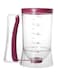 Generic Cupcake Pancake Cake Batter Dispenser Mix Pastry Jug Baking Maker Maroon/Clear 17X18.5X11cm