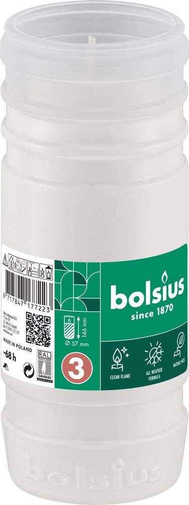 Bolsius Refill RP3 Candle, All Weather Formula - 146/57mm