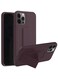 Zolo Finger Grip Holder and standing cover with Car Magnetic Multi-function Shockproof Protective Case Cover For iphone 12 Pro Brown