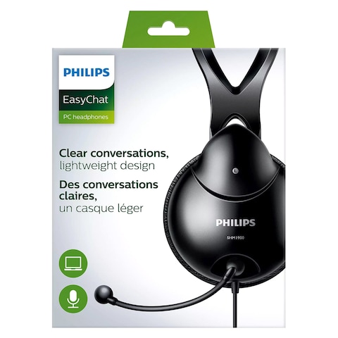 Philips EasyChat Wired Over-Ear Headphones SHM1900 Black