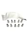 Bita 10-Piece Cake Decorating Icing Tool White/Silver 12centimeter