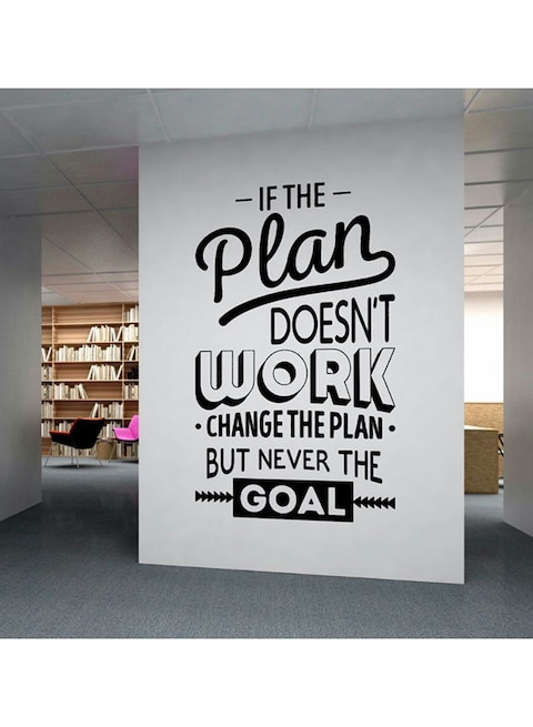 Spoil Your Wall Change The Plan Never The Goal Wall Sticker Black 70x100cm