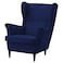 In House Chair King Velvet With Two Wings - Dark Blue - E3
