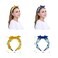 Aiwanto 2Pcs Bow Knot Fashion Headband Printed Design Hair Accessory for Ladies (Blue/Yellow)