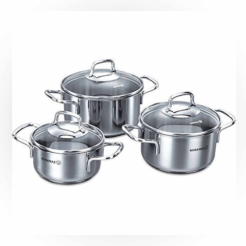 KORKMAZ PERLA COOKWARE SET 6PC 1650