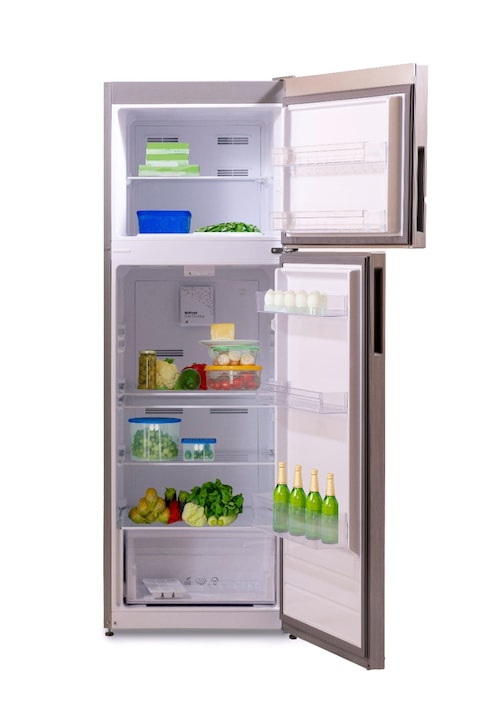 Terim 310L Net Capacity Top Mount Double Door Refrigerator, Silver Inox, TERR440VS