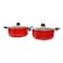 MyChoice Casserole With Lid Red 24cm+26cm