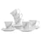 Royalford New Bone China 12Pcs Square Cup&amp;Saucer