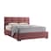 In House Lombardia Velvet Bed Frame - King - 200x200 cm - Dark Pink