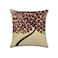 Rishahome Flowering Tree Printed Cushion Cover, 45x45 cm