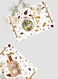 Lowha Decorative Acrylic Serving Tray With Gold Metal Handles And Terrazzo Design 20x30 cm