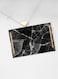 Lowha Decorative Acrylic Serving Tray With Gold Metal Handles And Marble Design 20x30 cm