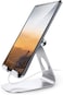 Tablet Stand Adjustable, Lamicall Tablet Stand : Desktop Stand Holder Dock Compatible with Tablet Such as iPad 2018 Pro 9.7, 10.5, Air Mini 4 3 2, Kindle, Nexus, Tab, E-Reader (4-13'') - Silver
