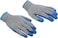 Heavy Duty Rubber Latex Double Coated Work Gloves with Grip - Ideal for Construction, Gardening, and More - Blue (1-Pair)