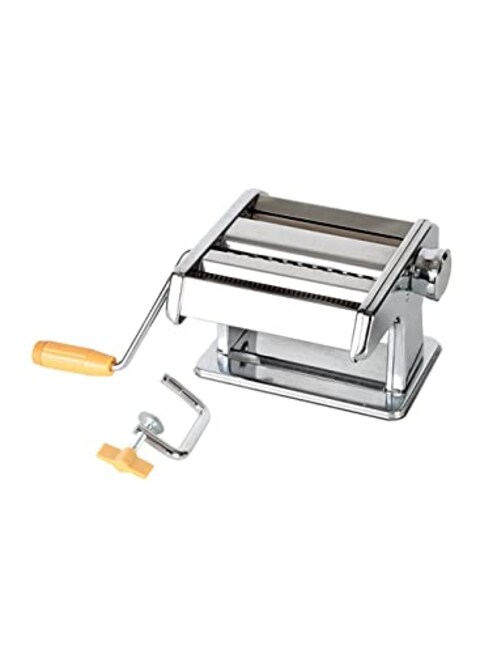 Generic Pasta Maker Machine Manual Noodles Roller Silver 35Centimeter Amz-N35099352A