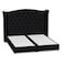 In House Al Dimashqi Linen Bed Frame - King - 200x200cm - Black
