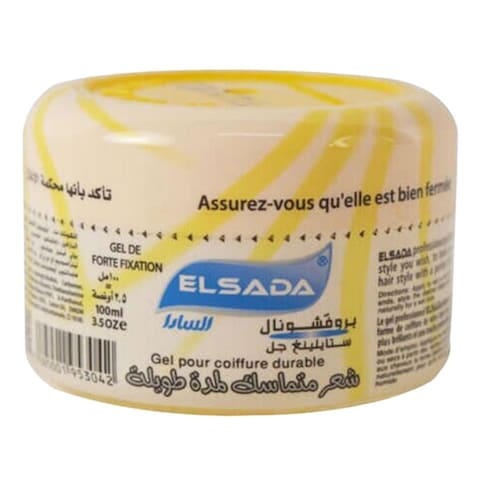 Elsada Professional Long Lasting Hold Hair Styling Gel Yellow 100ML