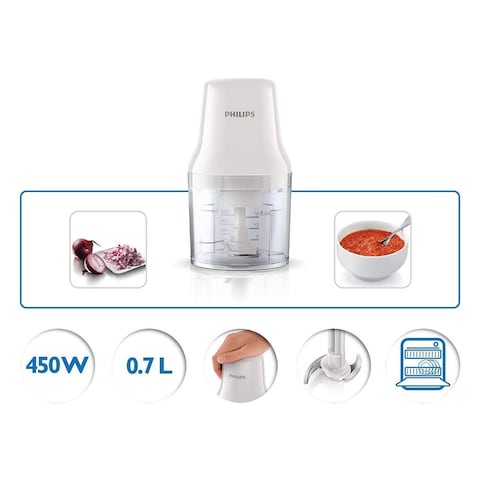 Philips Chopper 450W Hr1393 Wht