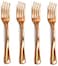 Generic Beautiful Disposable Plastic Fork (10 Cm) - Copper Colour - (Pack Of 24 Units)