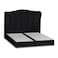 In House Shumt Velvet Bed Frame - Single - 200x120 cm - Black