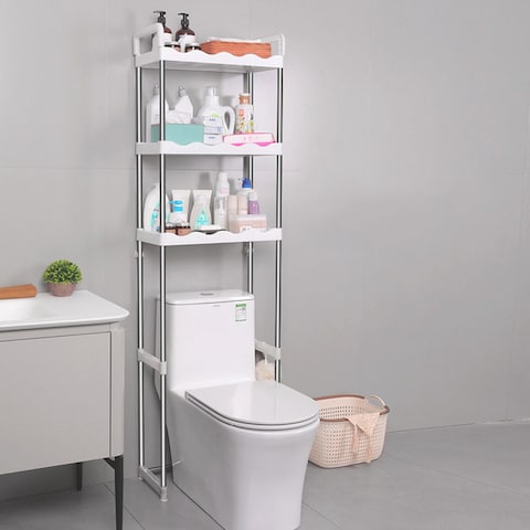 HEXAR&reg; 3 Tier Over the Toilet Rack, Stainless Steel 30kg Capacity Bathroom Shelf, Space Saving Bathroom Stand Organizer Over the Toilet Storage