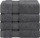 4-Piece 30x30 cm washcloths Luxury Hotel Quality 600 GSM 100% Genuine Combed Cotton, Super Soft &amp; Absorbent - Dark Grey