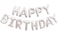Silver Happy Birthday Balloons Banner, 16 Inch Mylar Foil Letters Birthday Sign for Girls Boys Kids &amp; Adults Birthday Decorations and Party Supplies