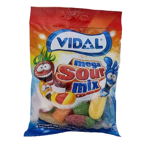 Vidal Jelly Mega Sour Mix Candy - 100 G