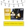 Feit Electric 48ft (14.6 m) LED Indoor/Outdoor String Lights Set- Includes 24 bulbs (plus 2 spares)