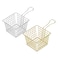 Generic-Kitchen French Fry Basket Square Poaching Boiling Deep Frying Snack Food Frying Basket Holder Cook Tool with Handles for Home Restaurant Hotel Tableware
