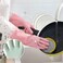 ZALCOON  Rubber Gloves for Kitchen Dishwashing Gloves, Reusable Waterproof Household Long Kitchen Cleaning Washing PVC Gloves for Cleaning Dish Gloves Durable & Waterproof & Latex Free