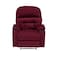 In House Velvet Rocking &amp; Rotating Cinematic Recliner Chair With Cups Holder - Burgundy - NZ80