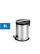 Stainless Steel Trash Bins, Recycle Bins, Round Step Waste Bin with Soft Close Lid, Durable Cantilever Foot Pedal Mechanism Steel Step Trash Can, Garbage Container Bin with Plastic Inner Bucket.5L