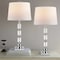 Bridgeport Designs 2-Pack Crystal Table Lamp Set, Silver