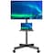 Rolling TV Stand, Mobile TV Stand with Upgraded Wheels For 32-75 Inch LCD LED OLED Flat Screen TVs up to 50 kg, Height Adjustable TV Stand With Laptop Shelf