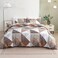 Luna Home-King Size 6 pieces bedding set , Simply geometric print, brown with grey.