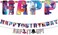 Amscan Trolls World Tour Jumbo Letter Birthday Banner Kit, 1 Each