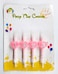 Party Time 4-Pieces Pink Heart Love Candle, For Birthday Candle, Anniversary, Valentines Day Candle Cake Decoration - Cake Topper
