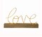 Golden Glowing LOVE Sign with Yellow LED Lights 36x22cm