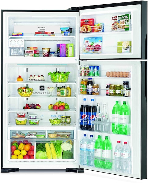 Hitachi 700L Net Capacity Top Mount Inverter Series Refrigerator, Brilliant Silver, RV990PUK1KBSL