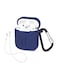 Generic Protecting Case Cover For Apple Airpods With Carabiner Navy