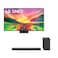 LG 86inch 4K Smart QNED TV 86QNED81 Black with 400W Bluetooth Soundbar with Remote SC9S Black