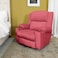 In House Velvet Rocking &amp; Rotating Cinematic Recliner Chair With Cups Holder - Dark Pink - Lazy Troy