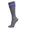 SCHOOL SOCKS GREY/BLUE STRIPE M