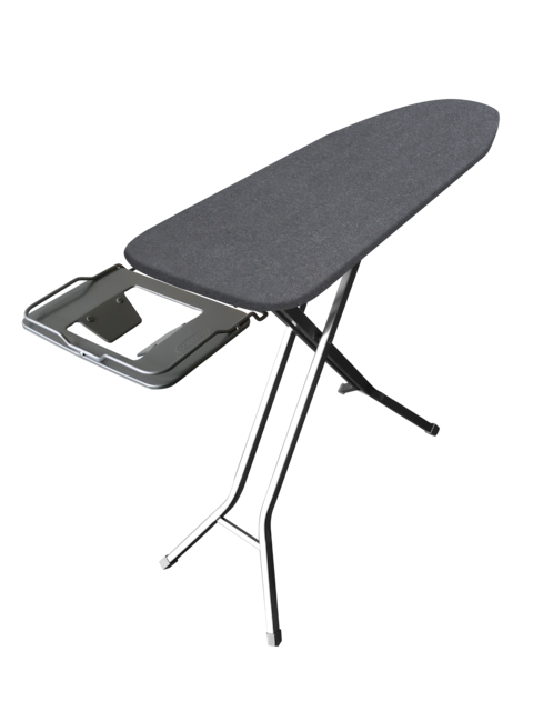 Iron Board Crystal- Grey   Ironing Board   Ironing Table with Iron Holder   Foldable &amp; Adjustable 122x35cm