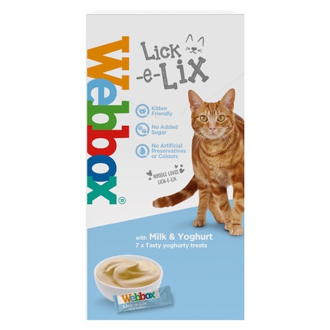 Webbox Cat Delight Lick-e-Lix Milk And Yoghurt Cream 10g Pack of 7