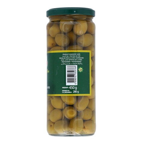 Italia Green Plain Olives 450/280 gr