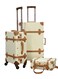 مورانو طقم حقائب السفر الجلدية الكلاسيكية ثلاث قطع بعجلات دوارة وقفل أمان
