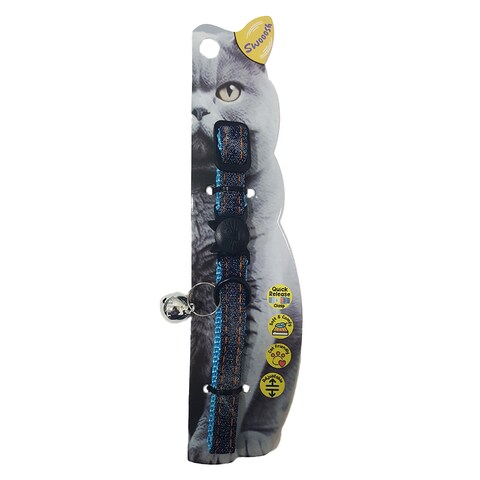 Swooosh Cat In Denim Nylon Safe Collar Multi Colour Pack of 3
