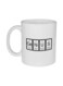 muGGyz Printed Ceramic Coffee Mug White